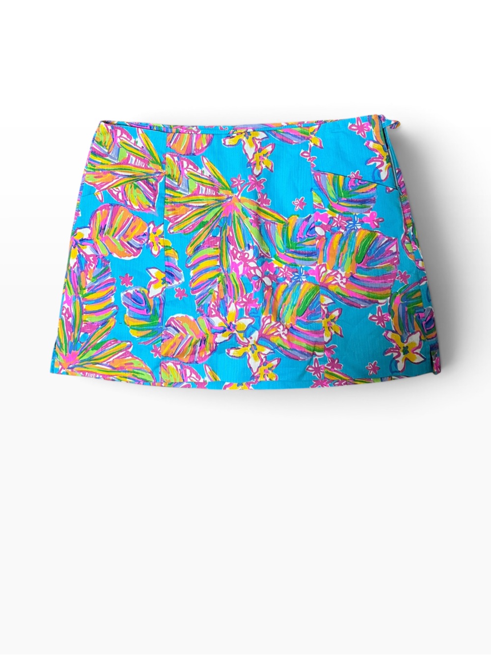 Lilly Pulitzer Turquoise Tropical Print Skirt